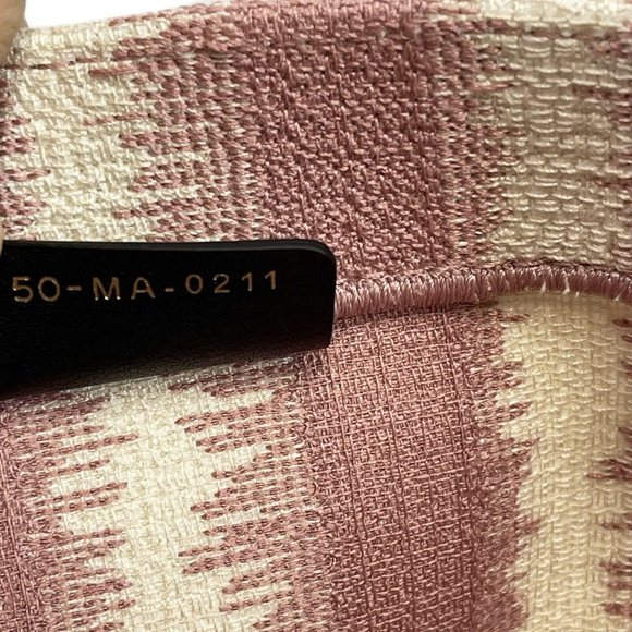 Christian Dior Bayadere Stripe Large Book Tote D-Stripes Embroidery Pink - Picture 3 of 14